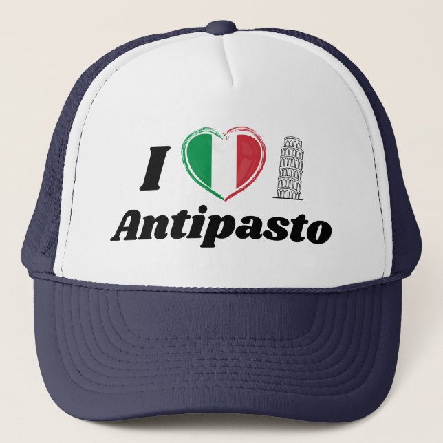 Boné Eu Amo Antipasto Carro Sinalizador Italiano Hat (Frente)