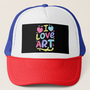 Boné Eu Amo Arte, Pintora Artista Colorida Pintura Pres