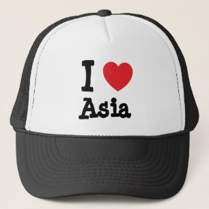 Boné Eu amo Asia Heart Shirt