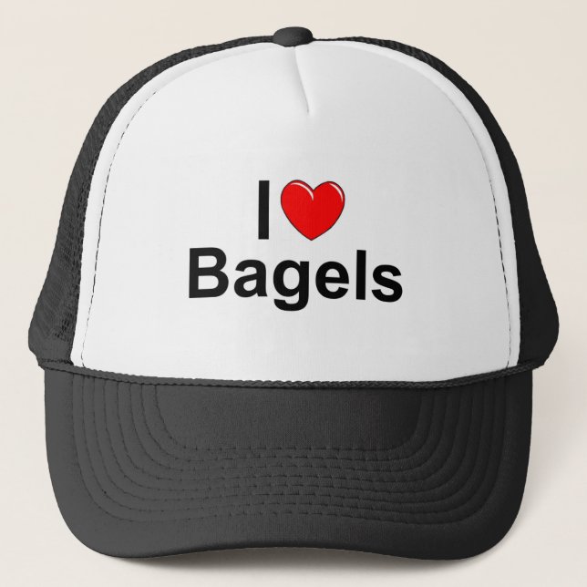 Boné Eu amo Bagels (do coração) (Frente)