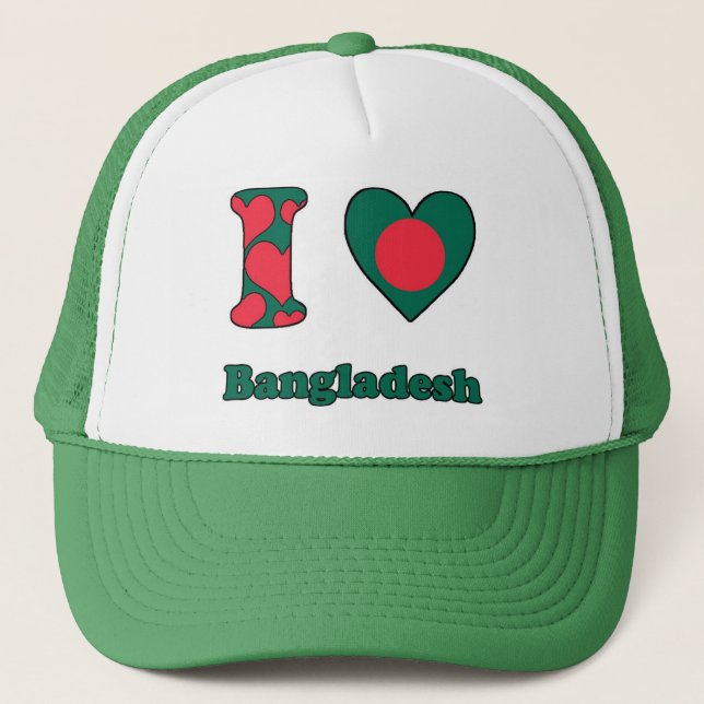 Boné Eu amo Bangladesh (Frente)