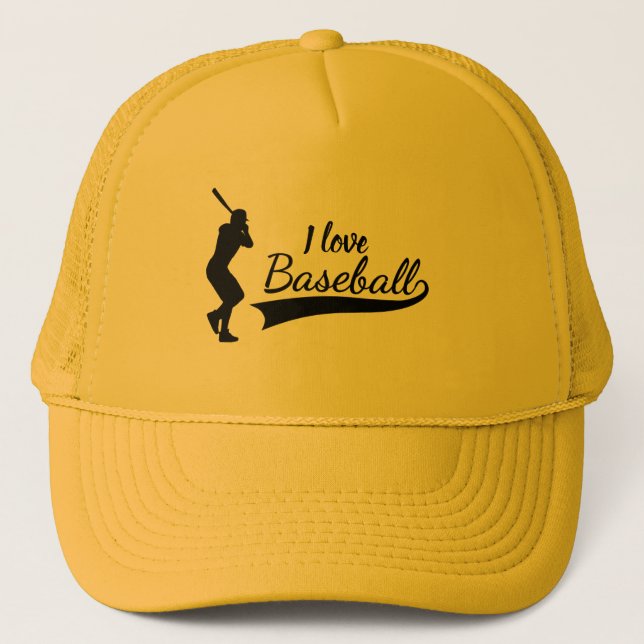 Boné Eu amo beisebol (Frente)