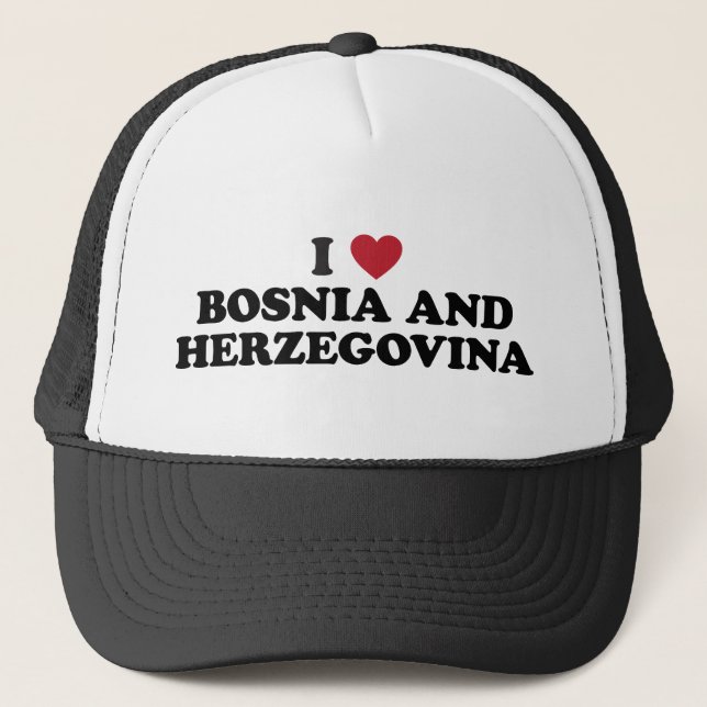 Boné Eu amo Bósnia e Herzegovina (Frente)