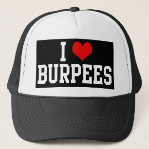 Boné Eu amo Burpees, malhação