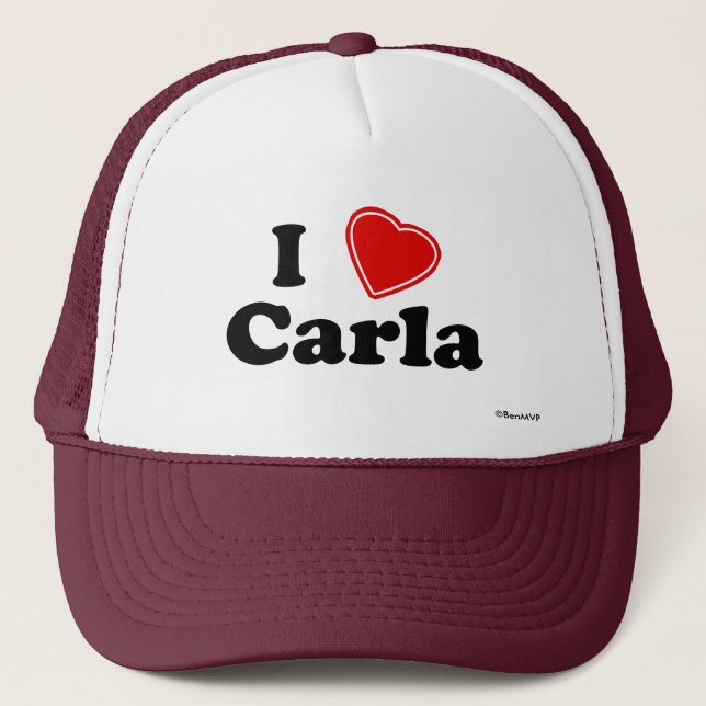 Boné Eu amo Carla (Frente)