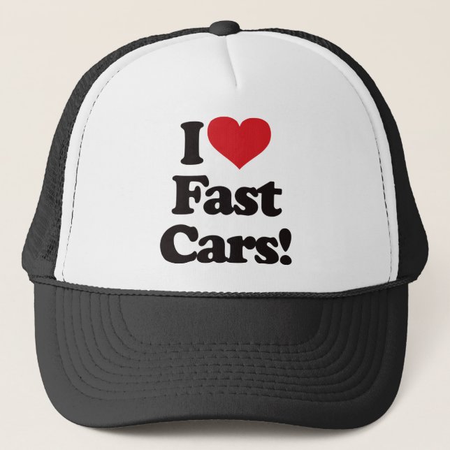 Boné Eu amo carros rápidos! (Frente)