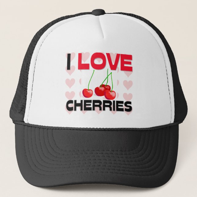Boné Eu amo cerejas (Frente)