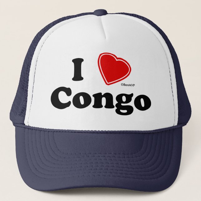 Boné Eu amo Congo (Frente)
