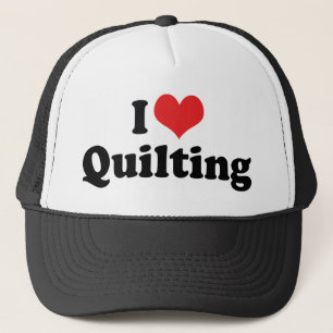 Boné Eu Amo Coração de Quilting - Costura Quilter