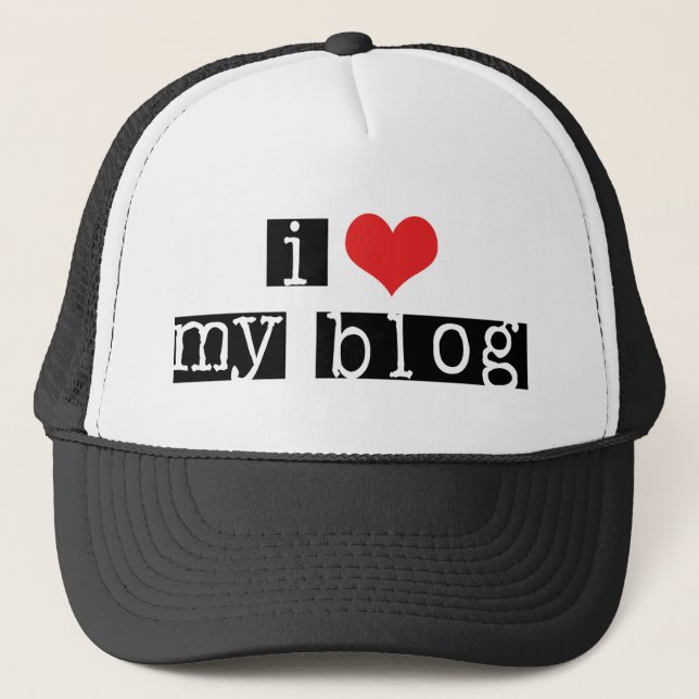 Boné Eu Amo Coração Meu Blog (Frente)