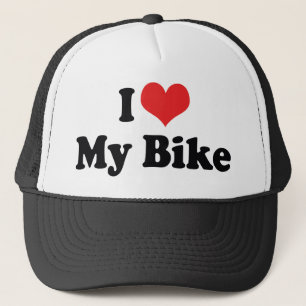 Boné Eu Amo Coração Minha Bicicleta - Amante De Bicicle