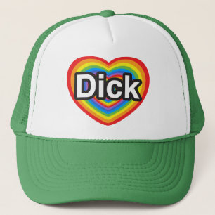 Boné Eu amo Dick. Eu te amo, Dick. Coração