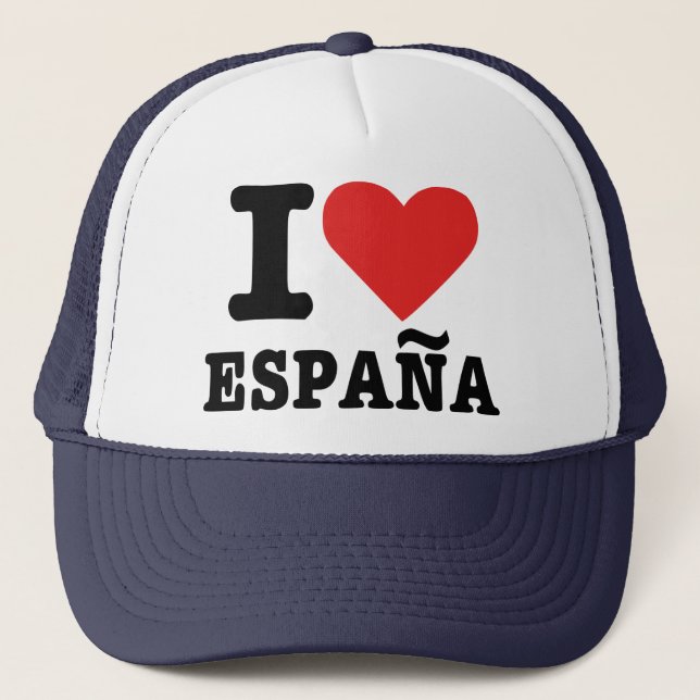 Boné Eu amo España - espanha (Frente)