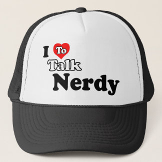 Boné Eu amo falar o chapéu Nerdy