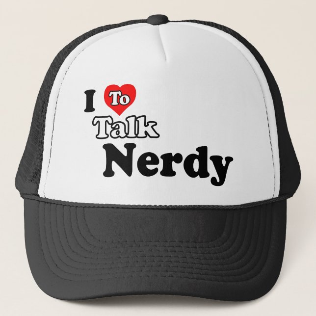 Boné Eu amo falar o chapéu Nerdy (Frente)