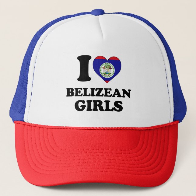 Boné Eu amo garotas Belizean (Frente)