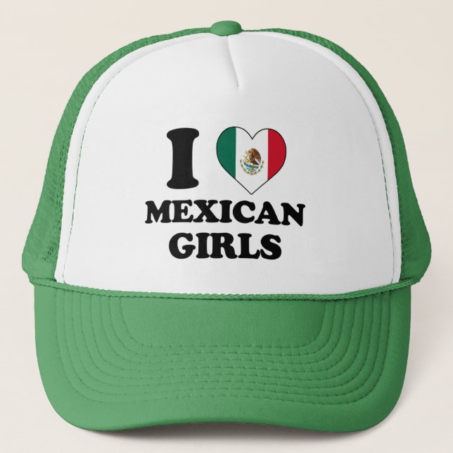 Boné Eu amo garotas mexicanas (Frente)