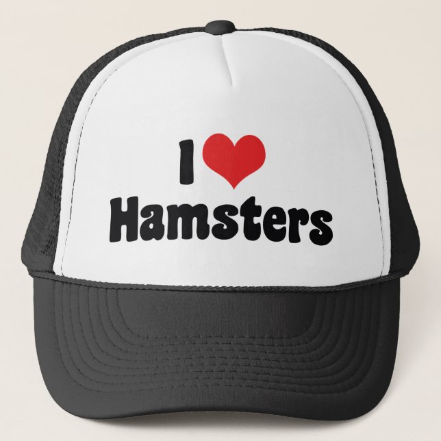 Boné Eu Amo Hamsters de Coração (Frente)