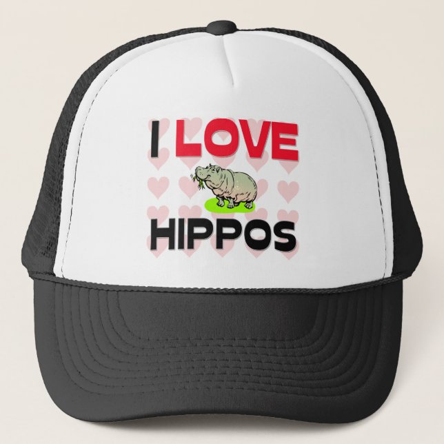 Boné Eu amo hipopótamos (Frente)