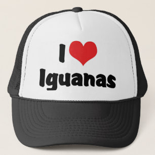 Boné Eu Amo Iguanas Coração - Amante de Lagartos