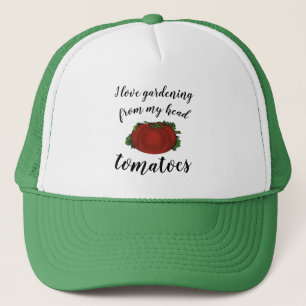 Boné Eu amo jardinar de meus tomates principais