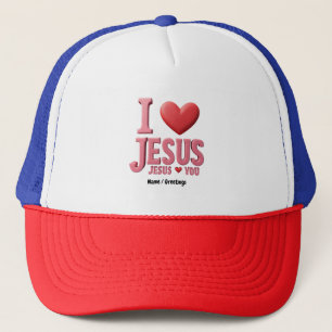 Boné Eu Amo Jesus, Jesus Te Ama Uma Fé Cristã