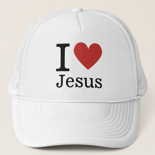 Boné Eu ❤️ Amo Jesus PERSONALIZÁVEL (Frente)