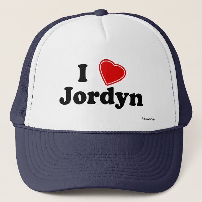 Boné Eu amo Jordyn (Frente)