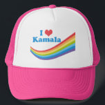 Boné Eu Amo Kamala Cute Election Rainbow<br><div class="desc">Um belo chapéu arco-íris de Kamala Harris para a eleição de 2024 que lê "I Love Kamala". Apoio bonito e colorido ao nosso vice-presidente.</div>