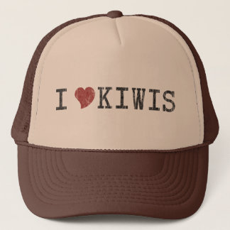 Boné Eu Amo Kiwis Chapéu Vintage Retro