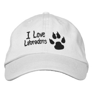 Boné Eu Amo Labradores Cachorros Impressão