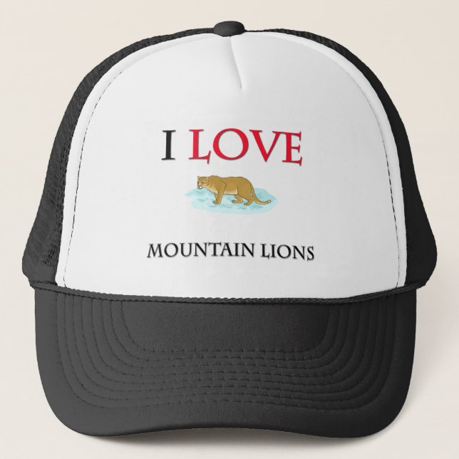 Boné Eu amo leões de montanha (Frente)