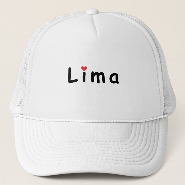 Boné Eu amo Lima Peru (Frente)
