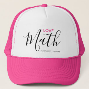 Boné Eu Amo Matemática - Matemática Menina