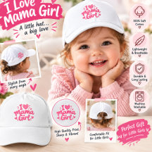Eu Amo Menina Mamãe Rosa Bebê Menina Chapéu – Fofo