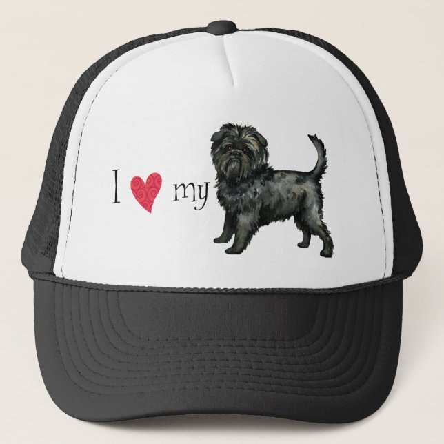 Boné Eu amo meu affenpinscher (Frente)