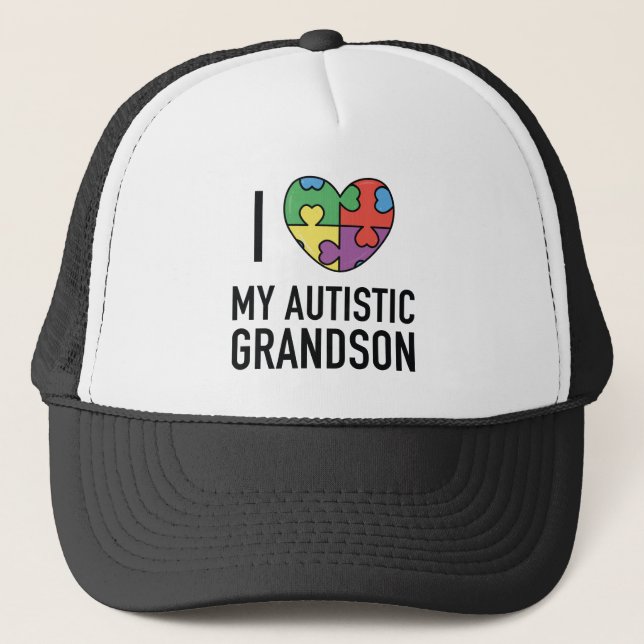 Boné Eu Amo Meu Avô Autista (Frente)