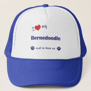 Boné Eu amo meu Bernedoodle (o cão masculino)
