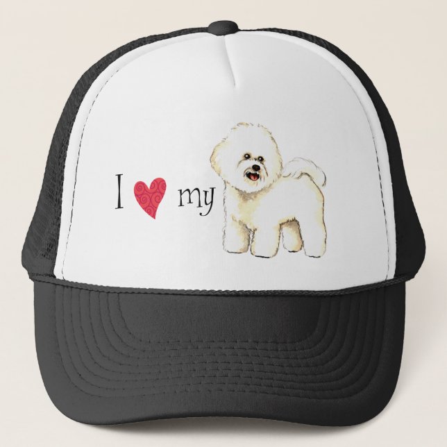 Boné Eu amo meu Bichon Frise (Frente)