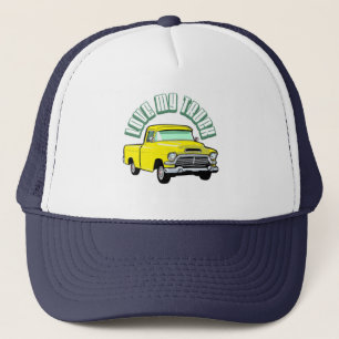 Boné Eu amo meu caminhão - velho, recolhimento amarelo