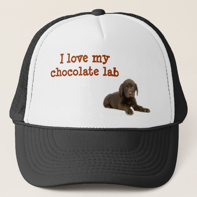 Boné Eu amo meu chapéu do laboratório do chocolate (Frente)