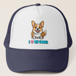 Boné Eu Amo Meu Corgi