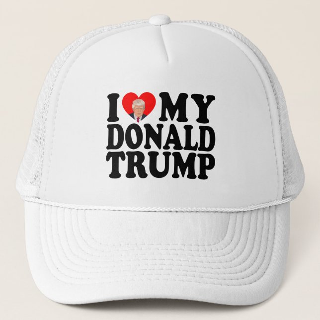 Boné Eu Amo Meu Donald Trump 47º Presidente (Frente)