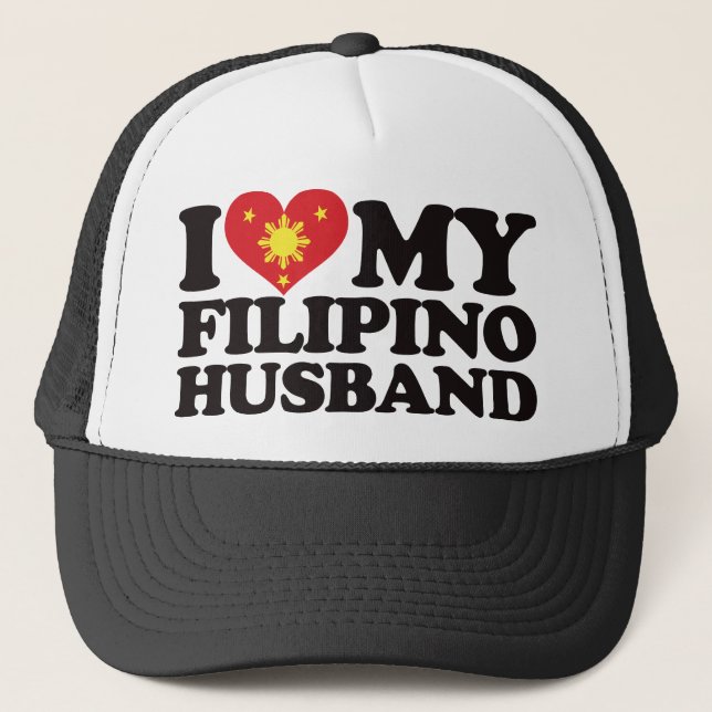 Boné Eu amo meu marido filipino (Frente)