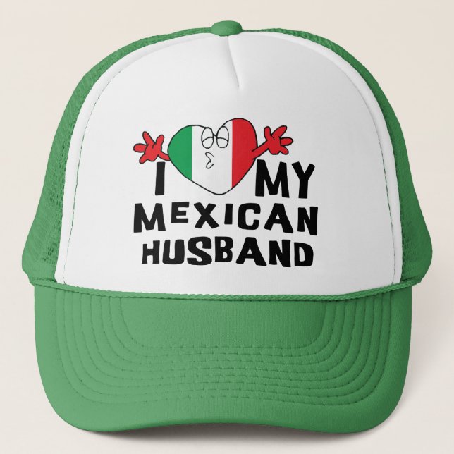 Boné Eu amo meu marido mexicano (Frente)