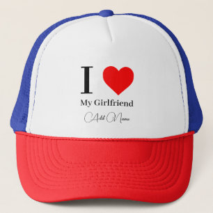 Boné Eu amo meu Namorada e meu Coração Vermelho persona