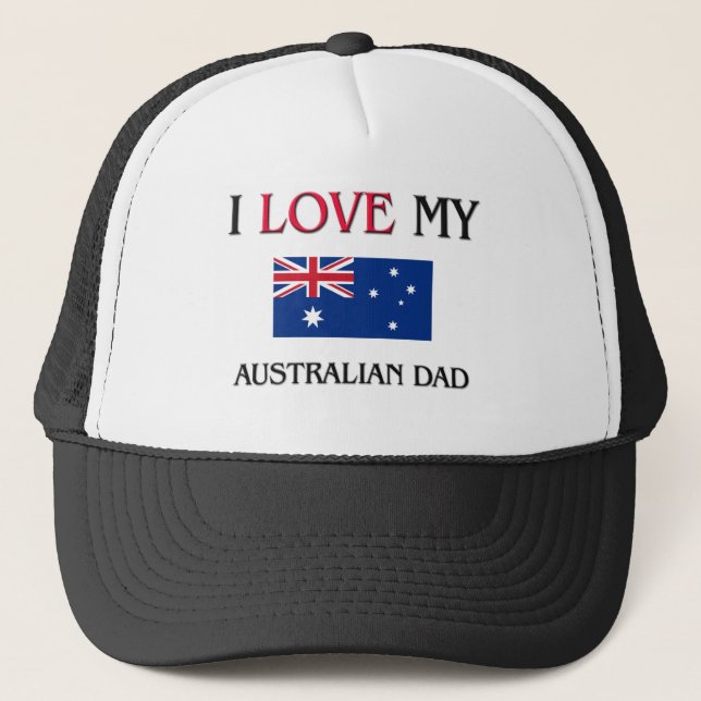 Boné Eu amo meu pai australiano (Frente)