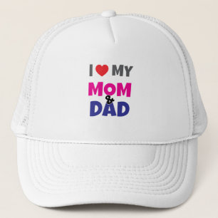 Boné Eu Amo meu Papai Mamãe -