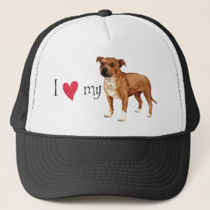 Boné Eu amo meu Staffordshire Bull Terrier