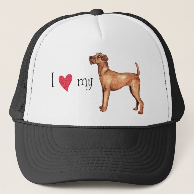 Boné Eu amo meu Terrier irlandês (Frente)